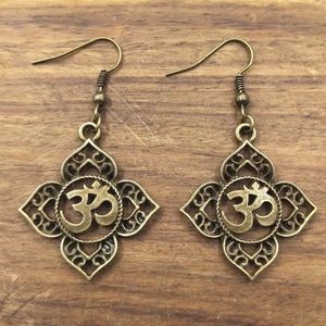 Bronze OM earrings